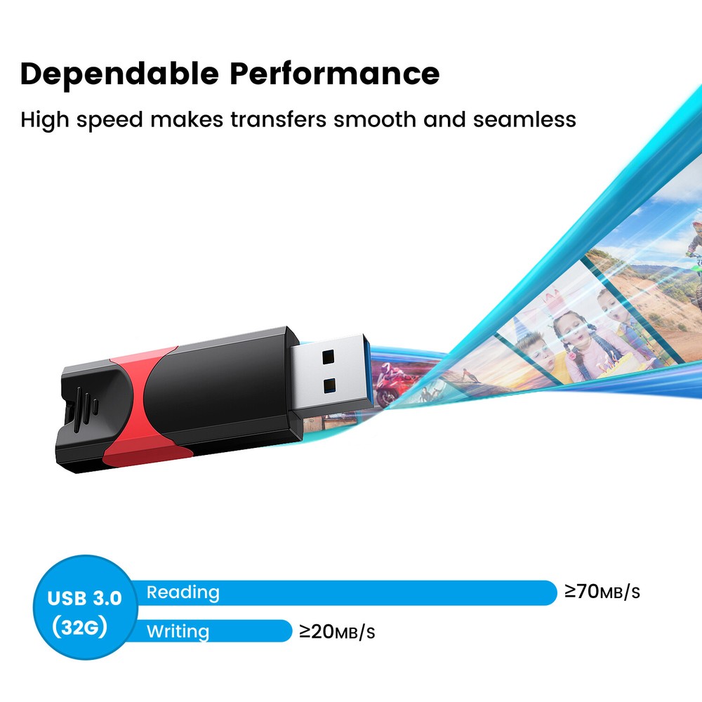 High Speed USB 3.0 32GB 10Pack Retractable Flash Drive Memory Storage USB Memory