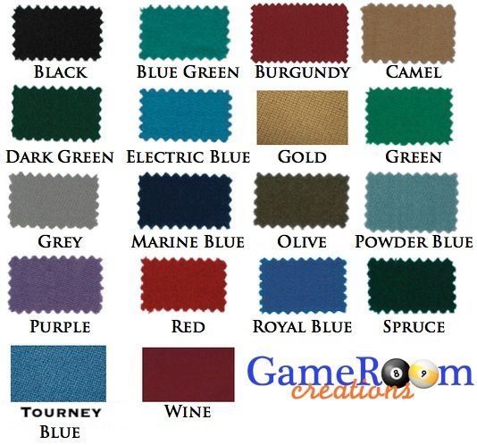New Worsted Pool Table Cloth 9ft Table - Fast Billiard Felt w/ PRE-CUT RAILS