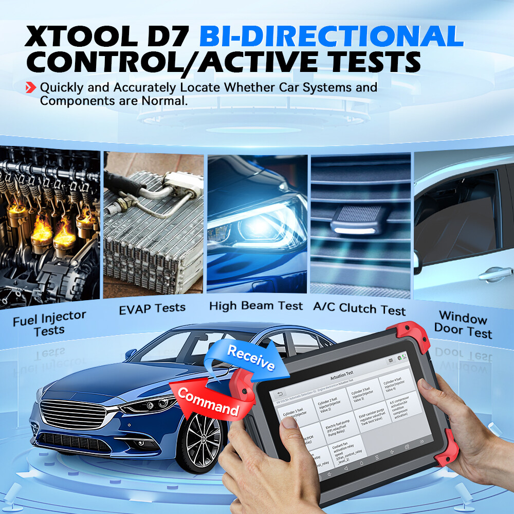XTOOL D7 V2.0 Bidirectional All System Diagnostic Tool ECU Coding Key Programmer