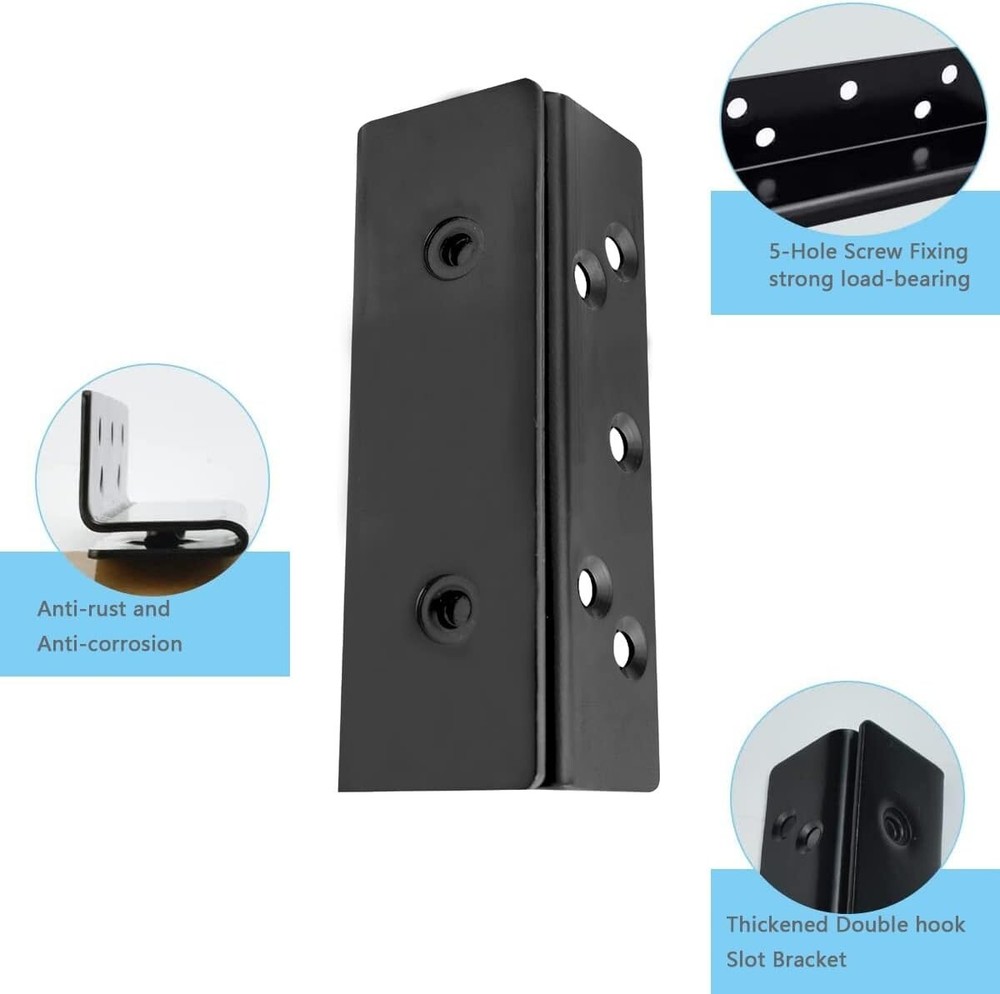 Rust-Resistant Bed Post Brackets with Double Hook Design - Easy Installation