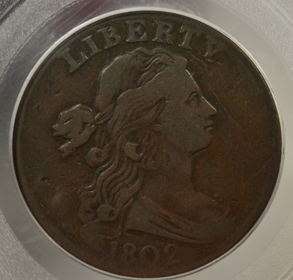 1802 Draped Bust large cent, PCGS VF20