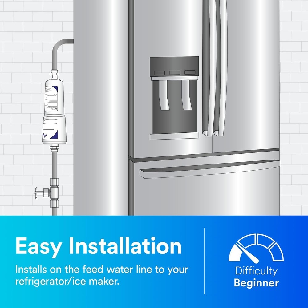2pcs Aqua-Pure AP717 Inline Water Filter for Refrigerator, Ice Maker & Drinking