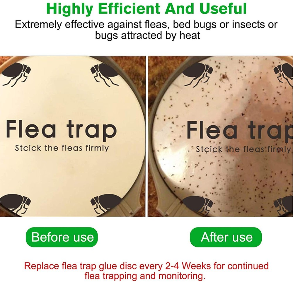 Disposable Flea Trap Sticker Sticky Dome Flea Trap Refill Flea Bed Bug Glue Disc