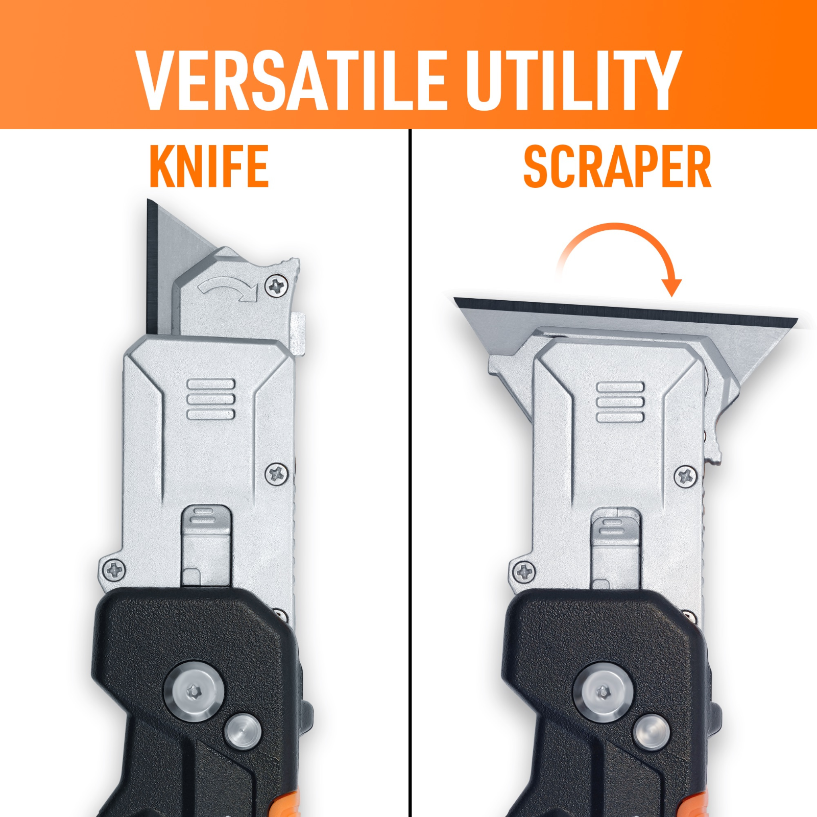 2 in 1 Multifunction Folding Utility Knife Scraper Tool Portable with Carry Case