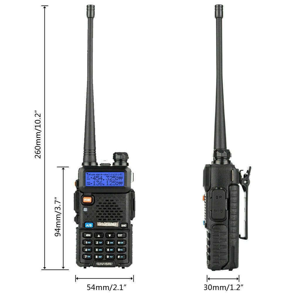 Baofeng UV-5R VHF UHF Dual-Band FM Ham 5W Portable Two-way Radio Walkie Talkie