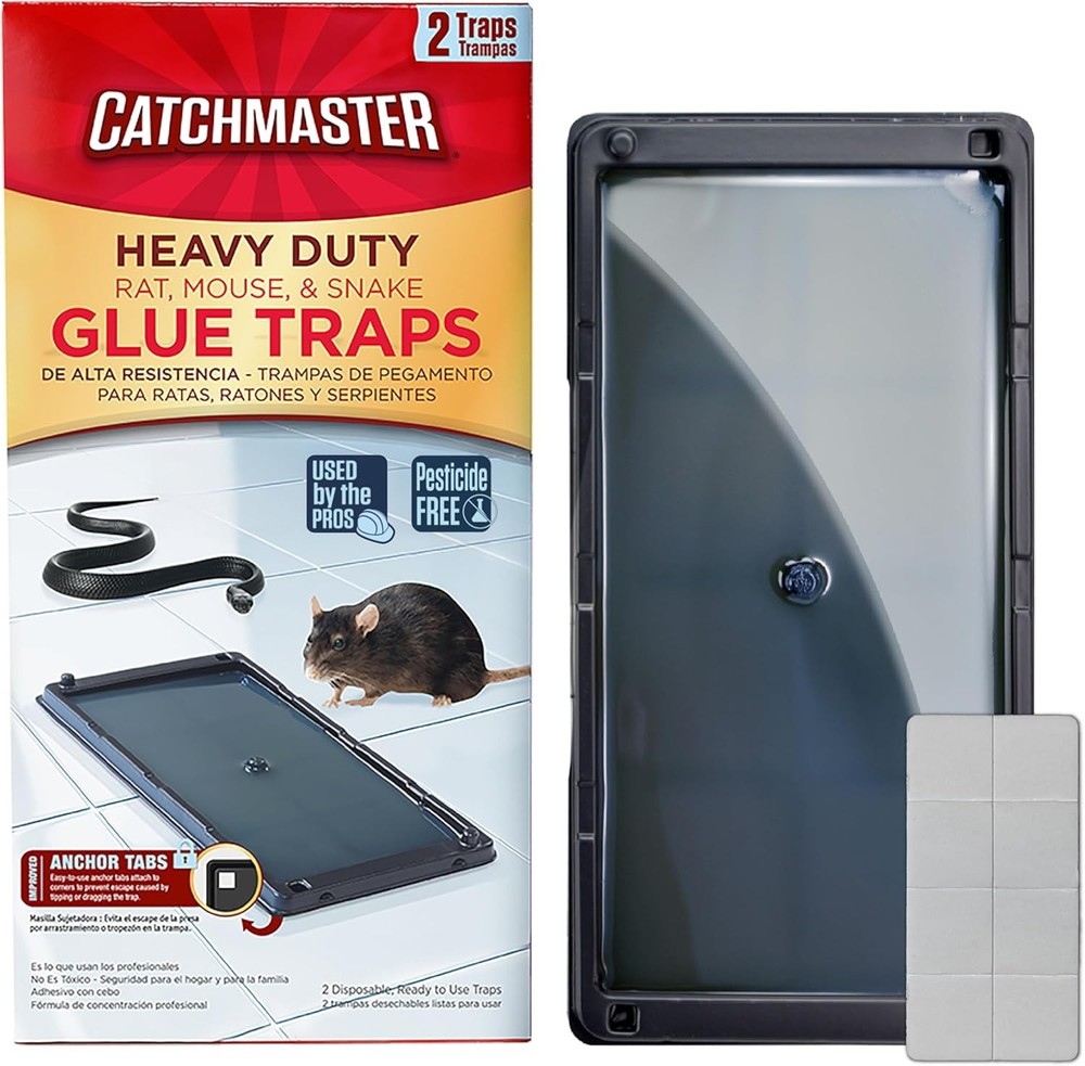 Effective Glue Traps for Snakes, Mice, and Spiders - 2 Pack for Total Coverage
