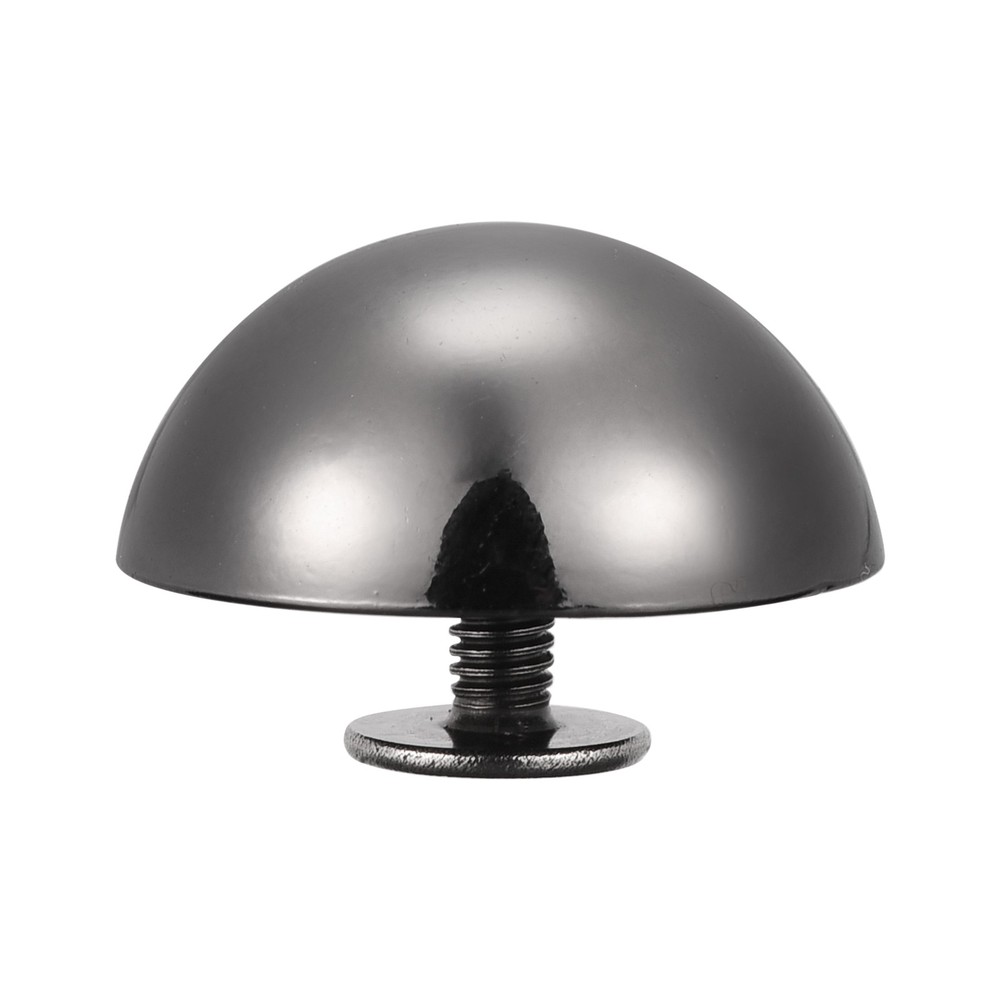 20x9mm Back Screw Rivets Round Cable Head Leather Studs Black 10 Sets