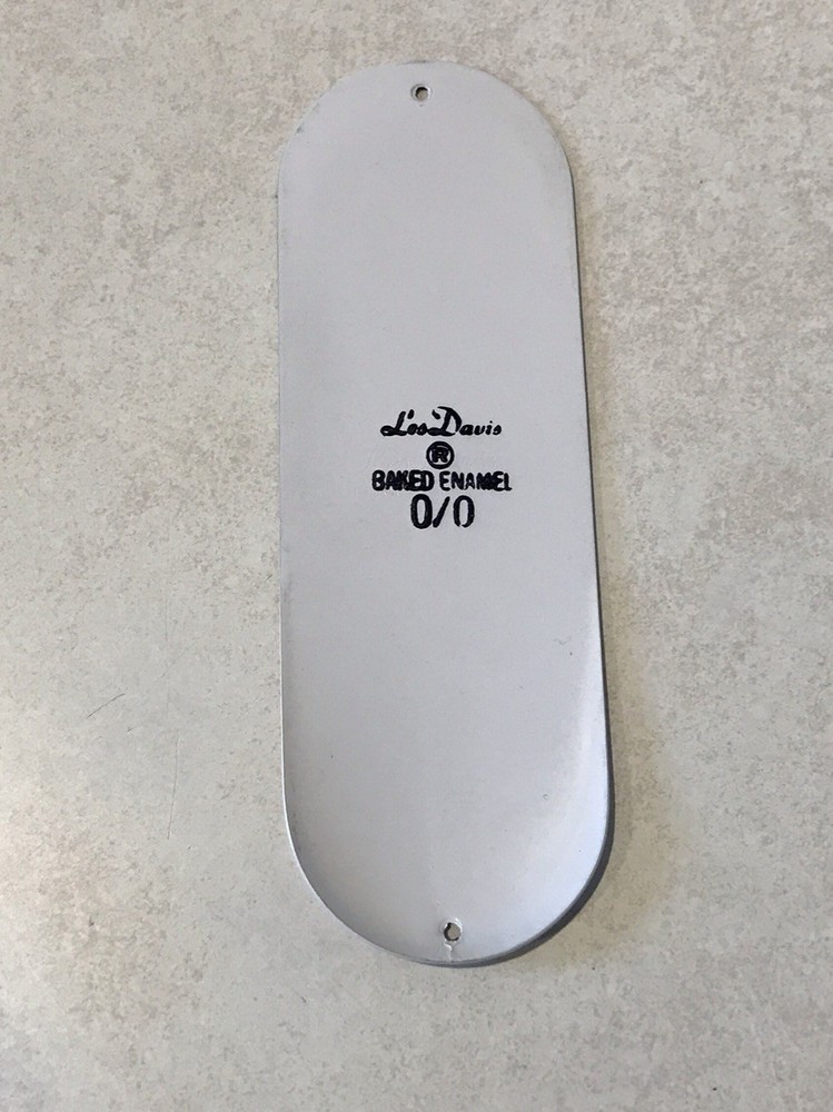 LES DAVIS Dodger Trolling Flasher 2/0 Size #00 SOLID WHITE BAKED ENAMEL New USA