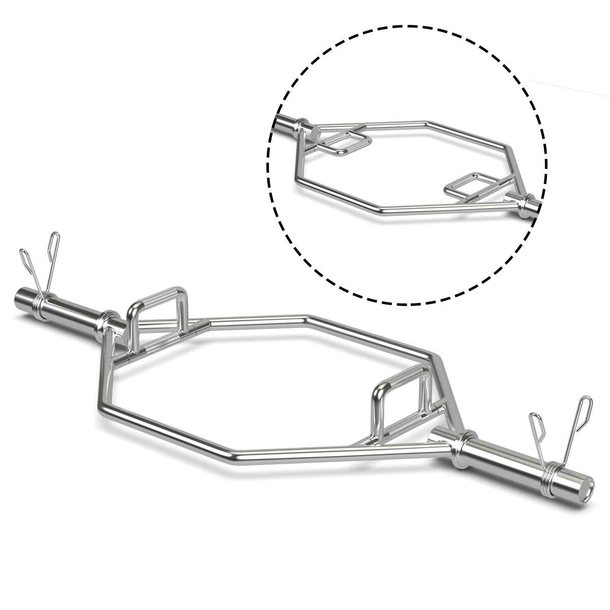 56" Olympic Hex Trap Hex Weight Lifting Bar Gym Home Fitness Workout Equipment