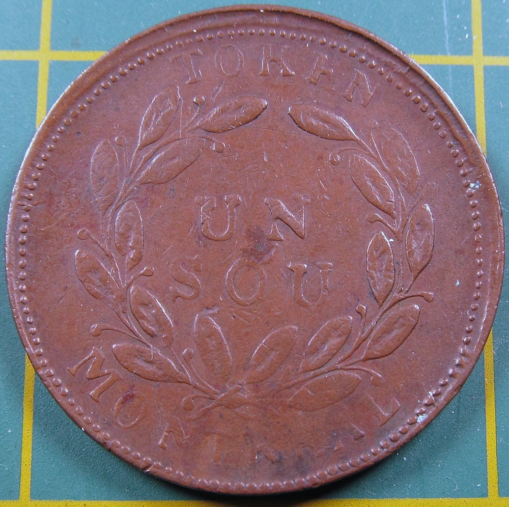 Lower Canada Un Sou Token LC-30D