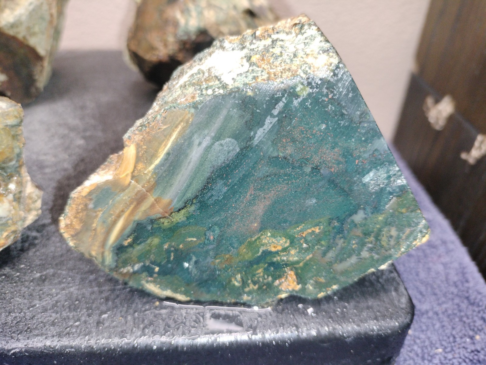 6.2LB ORBS Blue Mountain Picture of Jasper Rough 4pc Lot #23