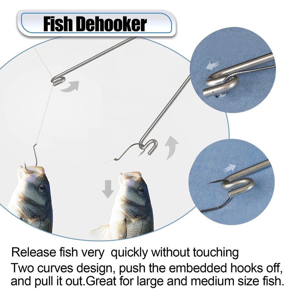 Fish Venting Tool With Fish Hook Remover Safe Convenient Dehooker Device