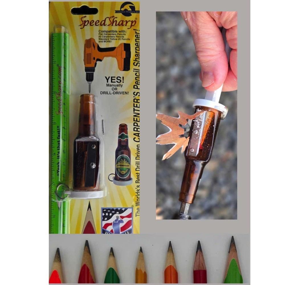 Drill-Powered Carpenter Pencil Sharpener – Fast, Accurate, Heavy-Duty Tool