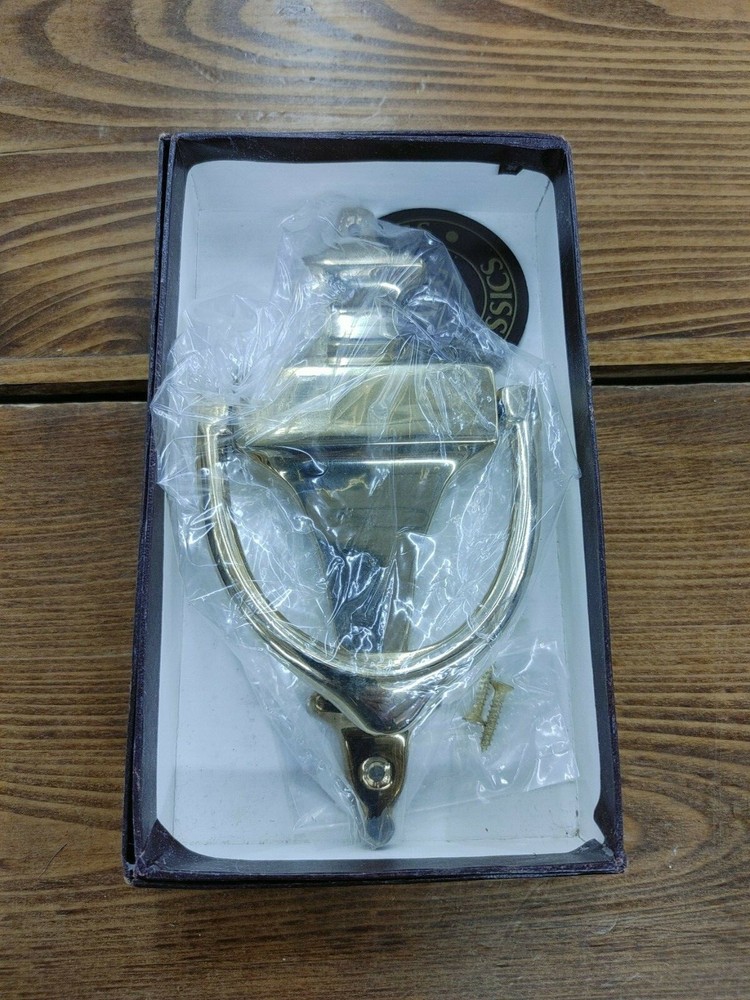 Door Knocker 18k Gold Over Solid Brass AITG Classics ~ New In Box