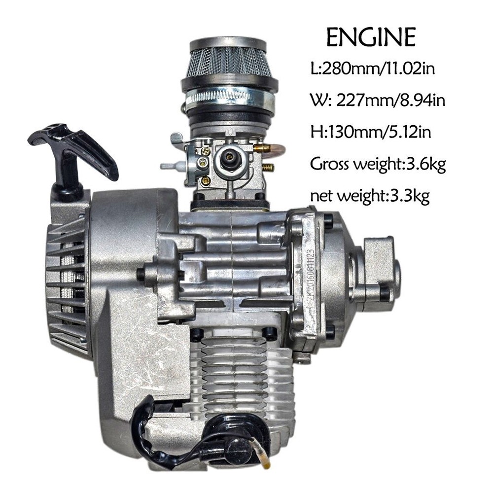 49cc 2 Stroke Pull Start Engine Motor+T8F Chain+Sprocket for Scooter Trike Drift