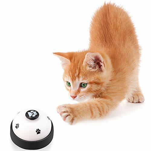 Printed Pawprints Rust-Proof Surface White Dog Training Bells (2 bells)