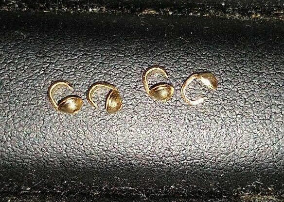 14K Yellow Gold 4-(Four) Single Cup Bead Tips
