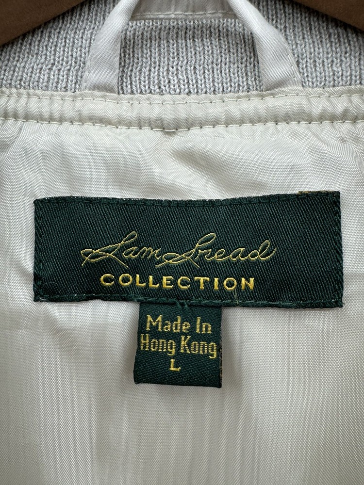 Sam Snead Mens Large 1/2 Button Golf Pullover Jacket Cream Vintage