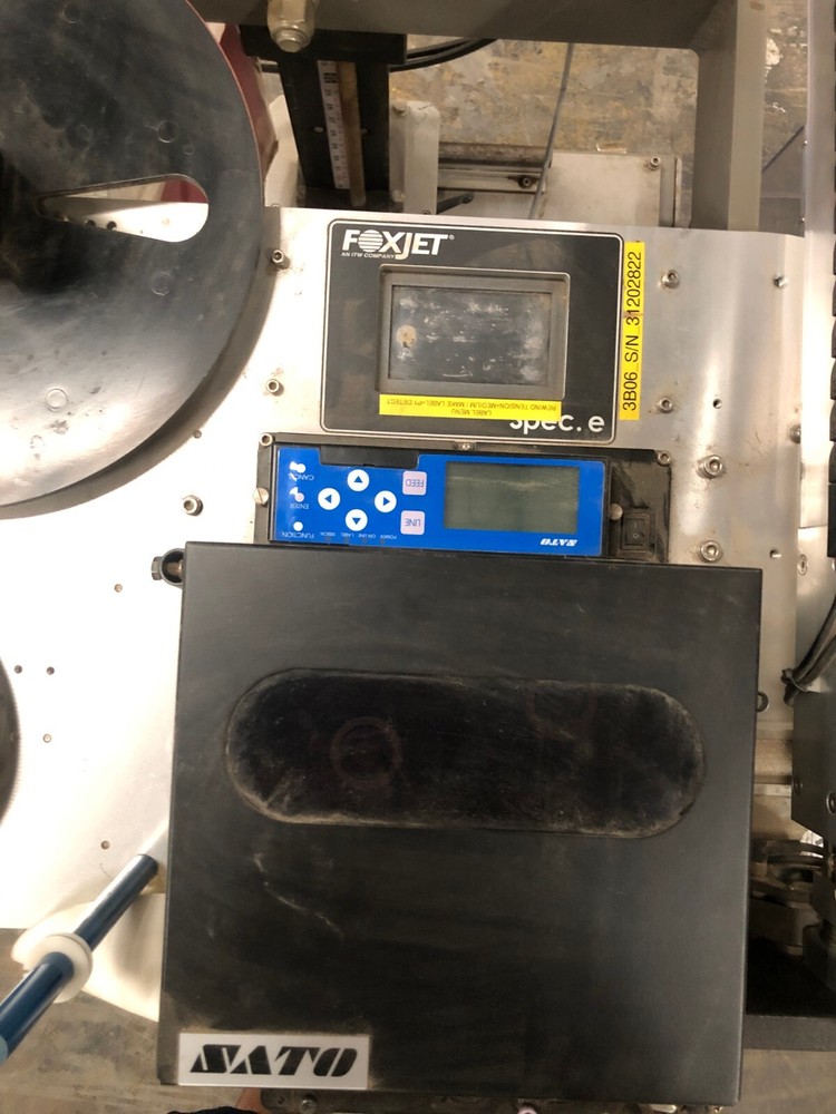 Foxjet 6000-570 Spec.e Horizontal Print and Apply Label Applicator Sato Printer