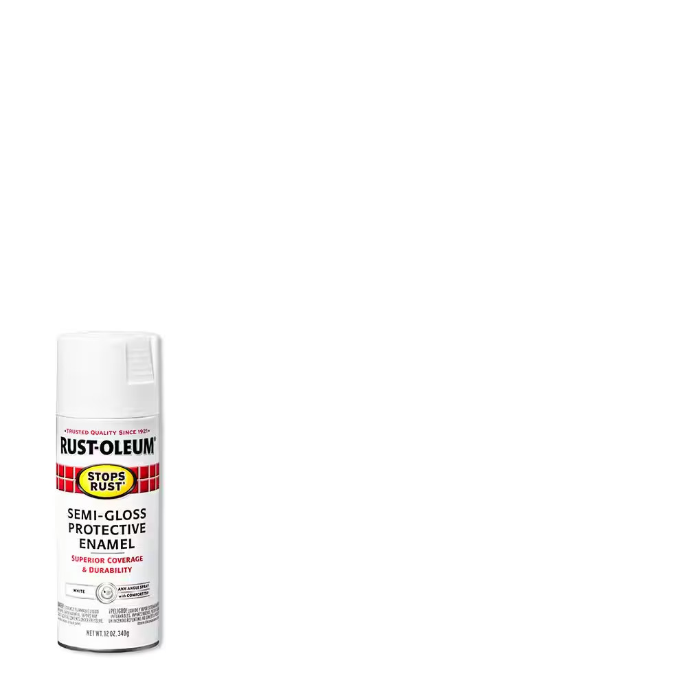 12 Oz. Protective Enamel Semi-Gloss White Spray Paint