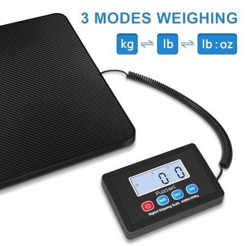 High Accuracy 440LB Digital Shipping Scale, Hold/Tare Function, Battery & AC Ada