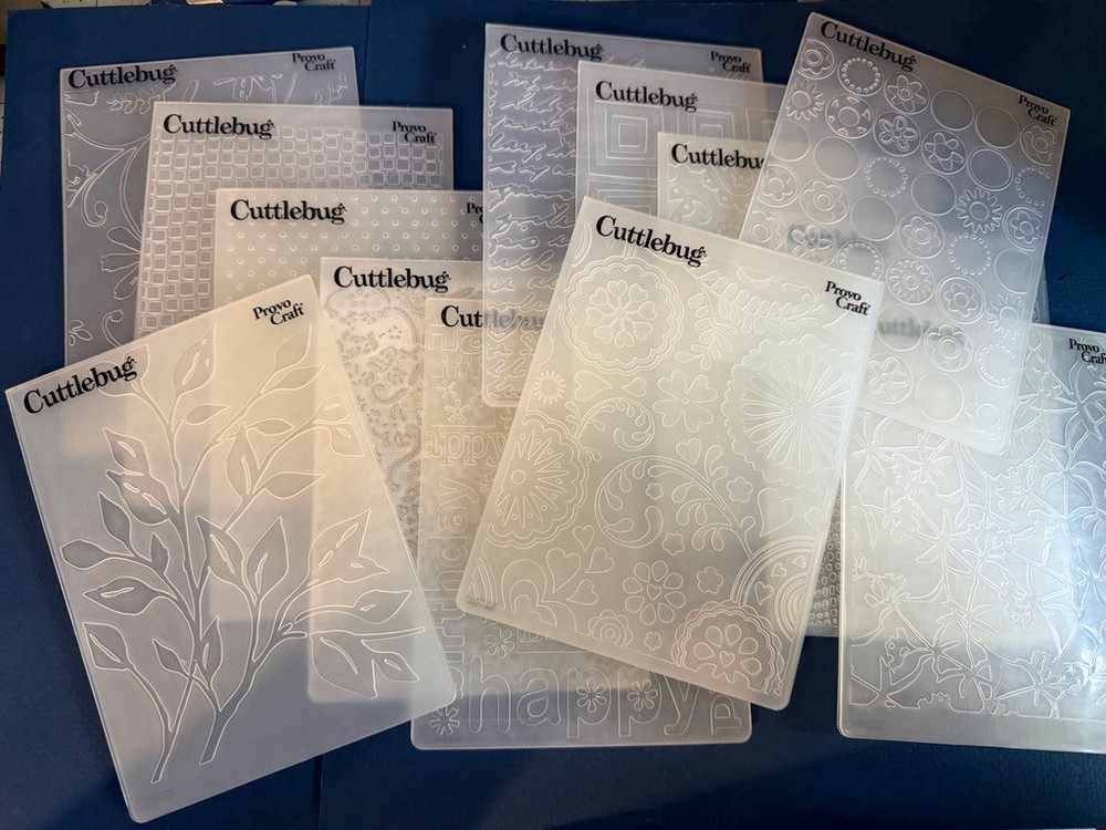 13 - Vintage Cuttlebug Provo Craft Embossing Folders A2 group 2