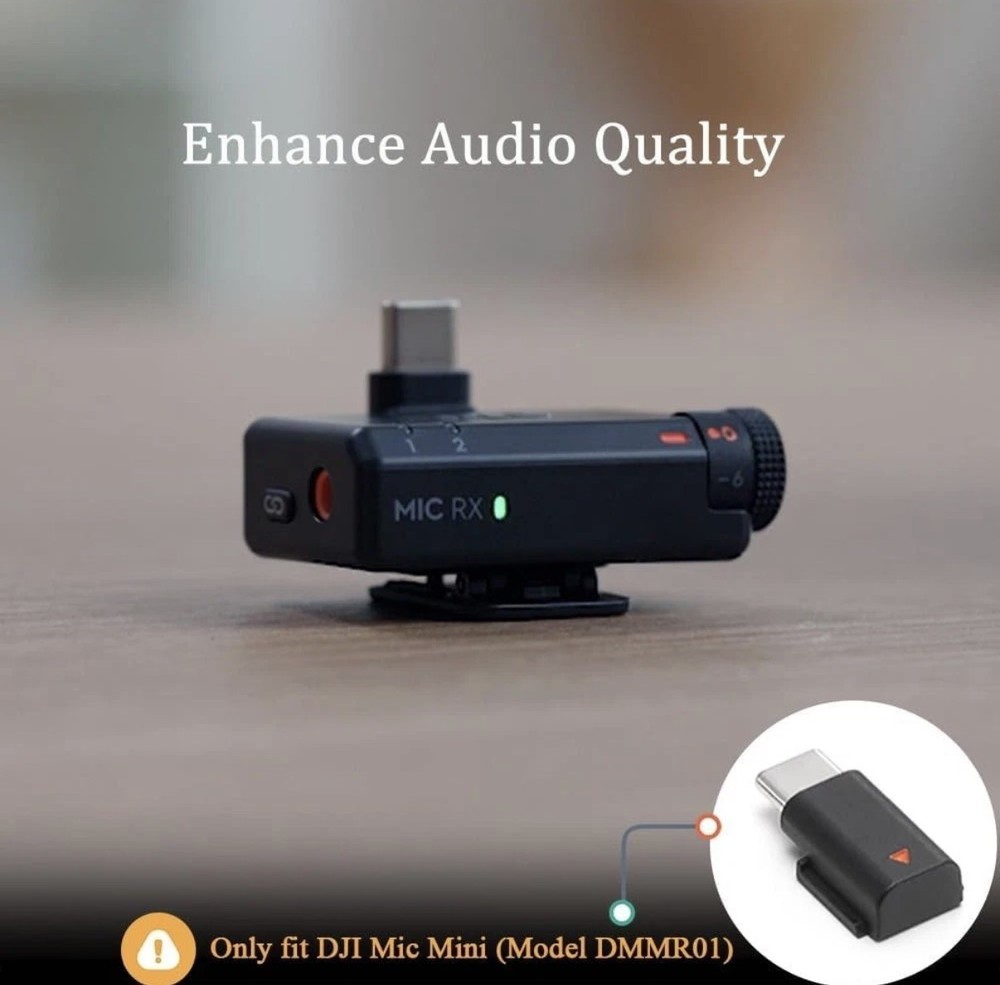 Original DJI branded Mic Mini Mobile Phone Adapter Type-C Smartphone/PC/Mac