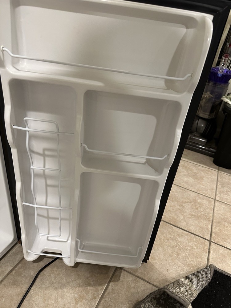 Igloo Black Mini Fridge with Freezer Compartment, Adjustable Shelves