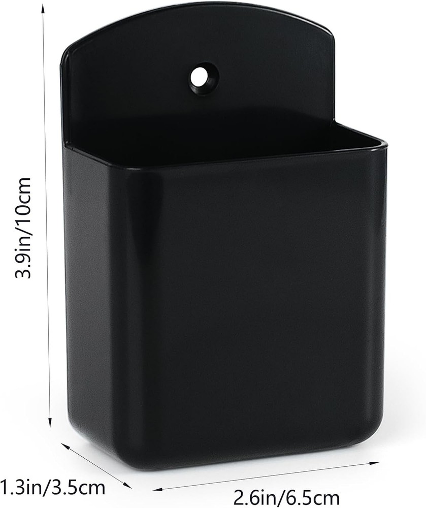 2 Pcs Remote Control Holder Wall Mount TV Controller Holder Self Adhesive Black