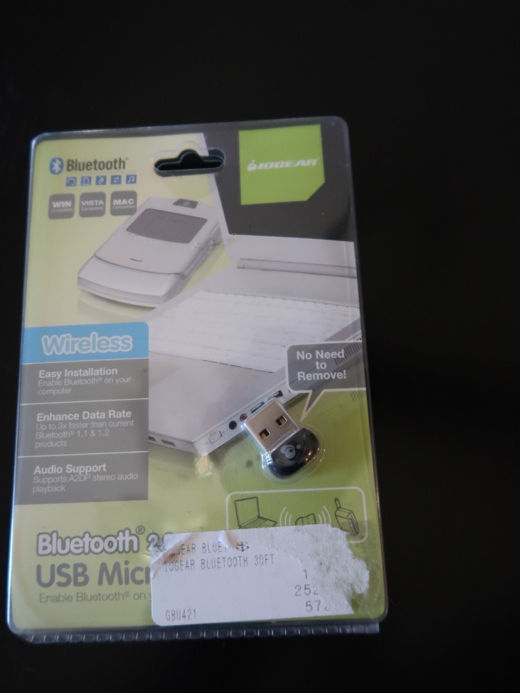 IOGEAR BLUETOOTH 2.0 USB MICRO ADAPTER (Model GBU421)