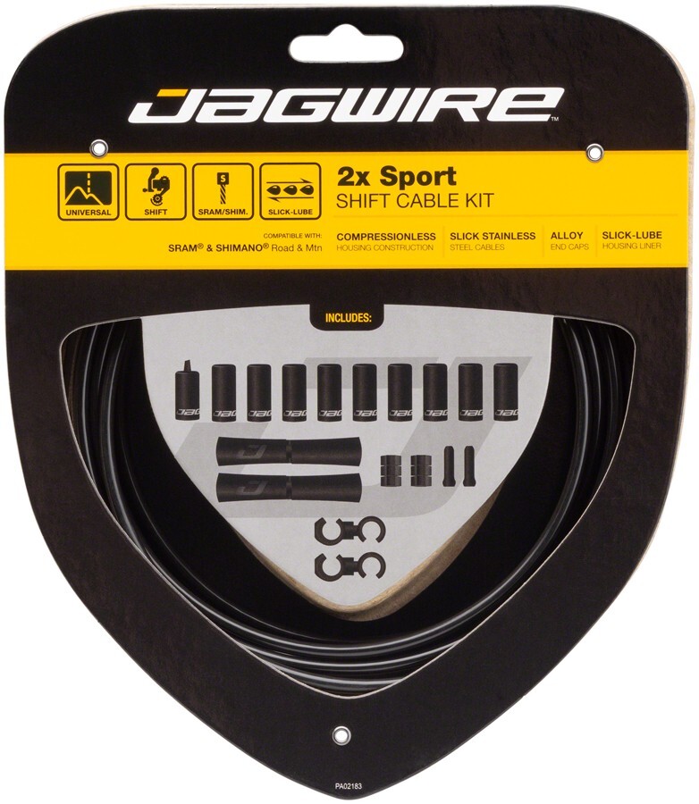 Jagwire 2X Sport Shift Kit | Road/Mountain | Fits SRAM/Shimano | All Colors