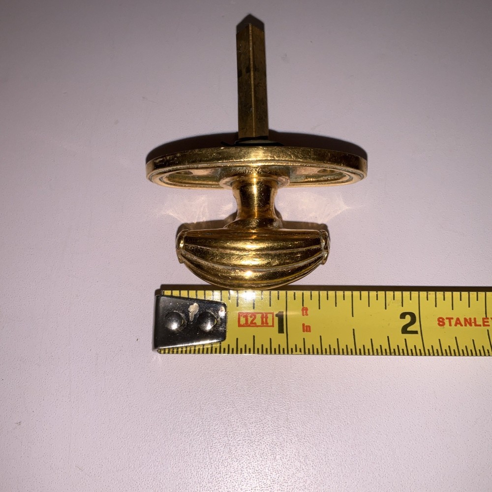 Vintage Solid Brass Interior Door Knob – Small 2” Size – Single Knob Only