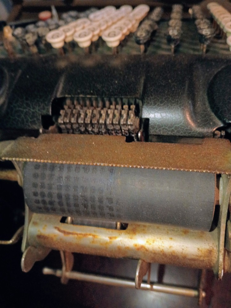 Monroe Vintage Mechanical Adding Machine Green with Rotary Printer