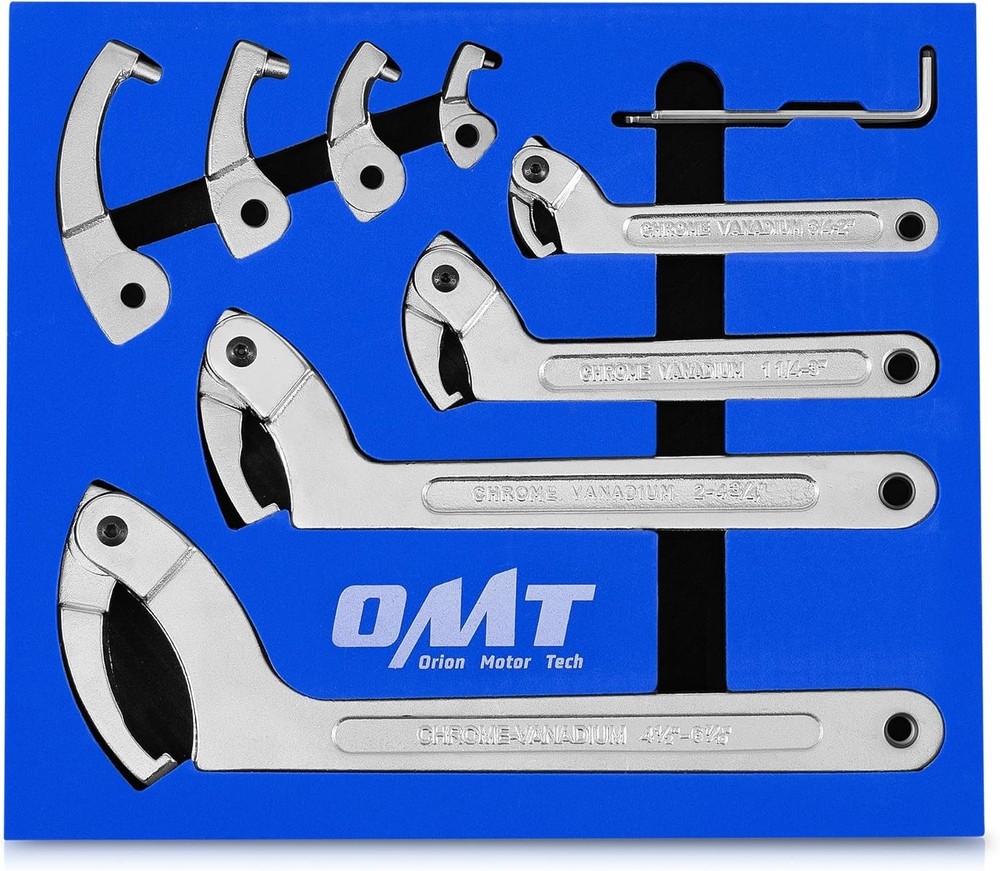 8pc Adjustable Pin Spanner Wrench Tool Set