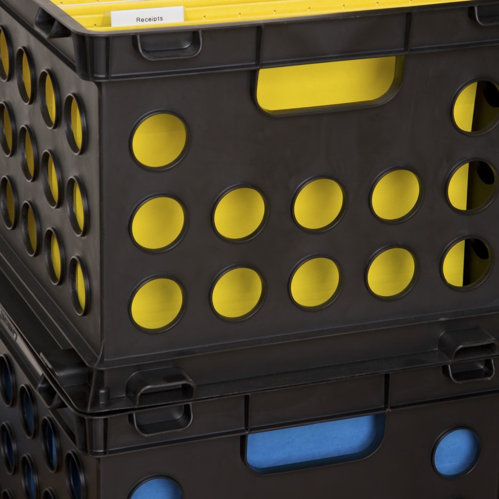 Sterilite File Crate, Versatile Plastic Storage Bin with Through Handles