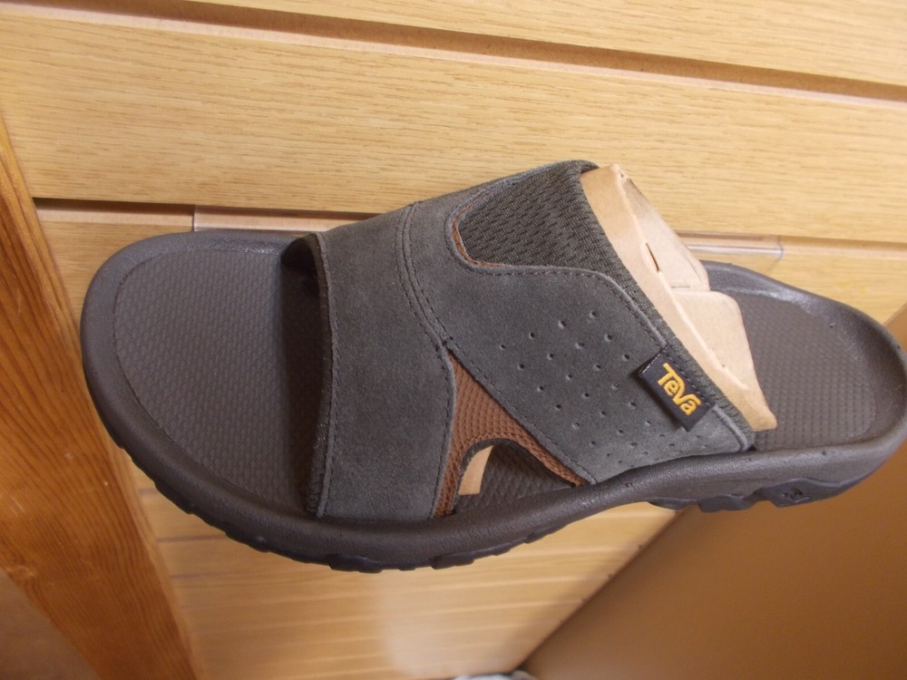 TEVA MEN'S KATAVI 2 SLIDE BUNGEE CORD OLIVE SUEDE & MESH MULTIPLE SIZES NEW