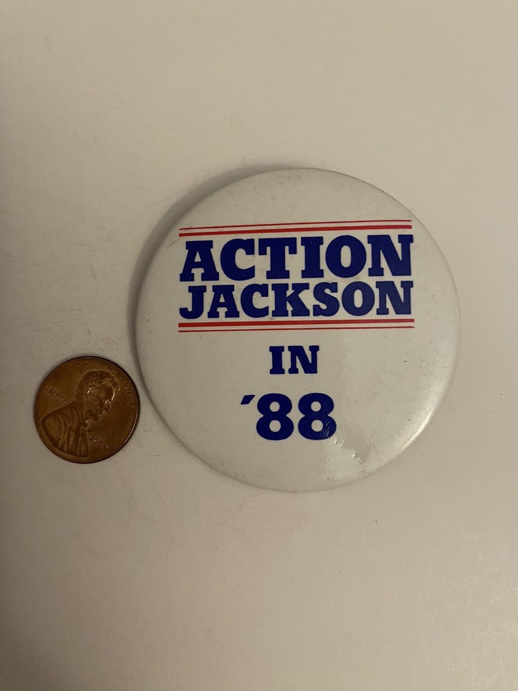 Action Jackson In ‘88 Lorimar Pin Back Button P37