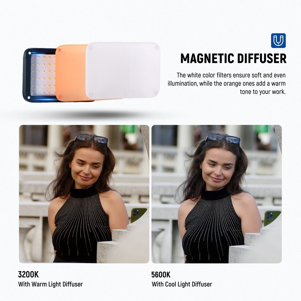 NEEWER Basics BP66D 2-Pack LED Panel Kit w/Stands for Streaming