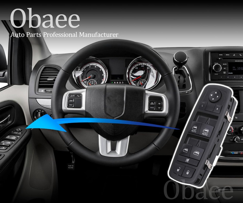 Power Window Switch Button Front Left Driver Side Compatible with Dodge Grand Ca