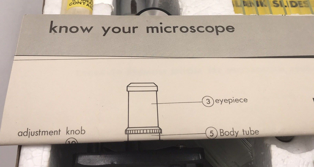 Vintage SEARS ROEBUCK Microscope Set 75 to 600 Power Microscope Set