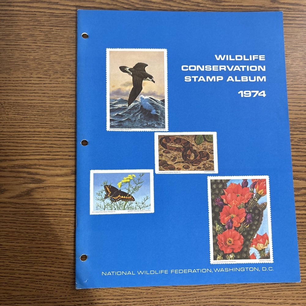 National Wildlife Federation Conservation Stamp Album 1974 Unused  Full Stamps