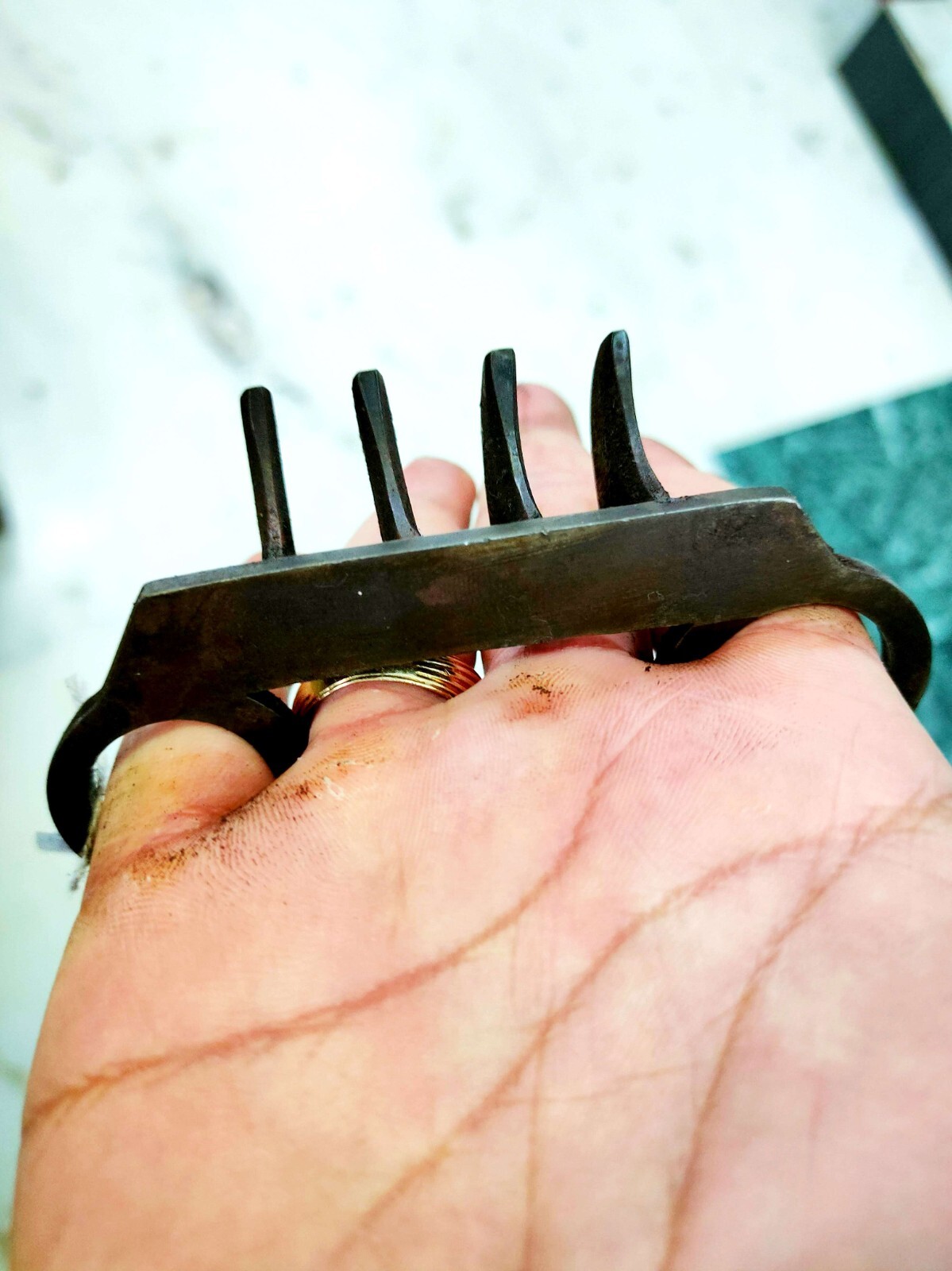 Claw Dagger Bagh Nakh Vagh Nakh Maratha India Hand Forged Steel Handmade i954S