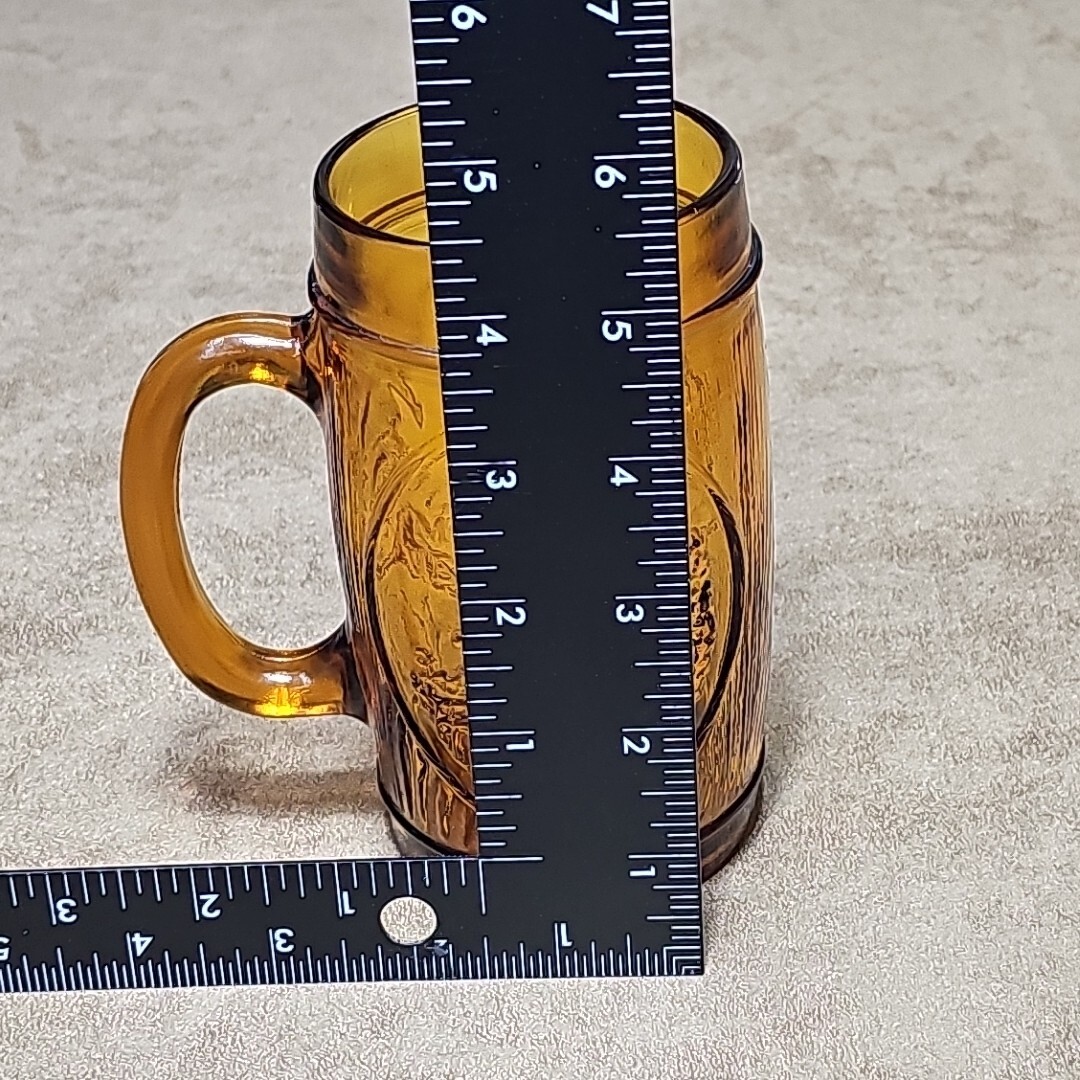 VTG George Washington Mount Vernon amber glass beer mug stein