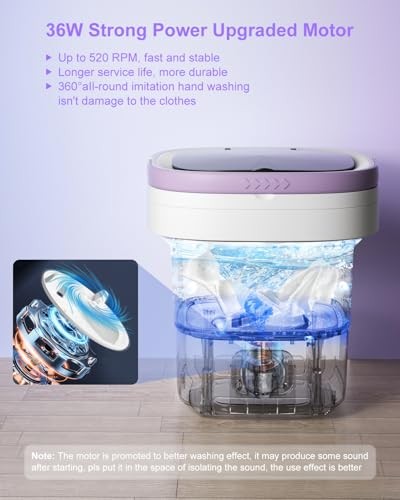 16L Portable Washing Machine 3 Modes Foldable For Small Clothes