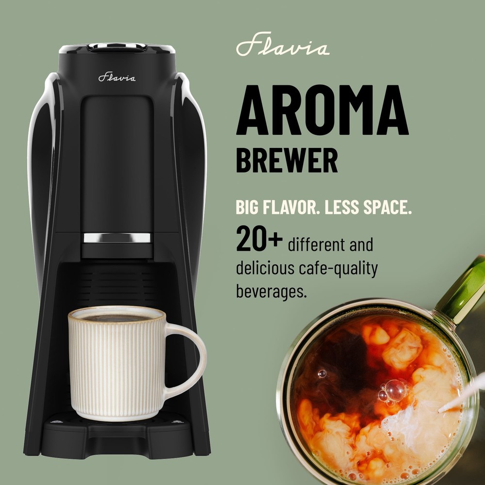 Flavia Aroma Brewer Single-Serve Brewing Machine, Multi-Beverage System with 3