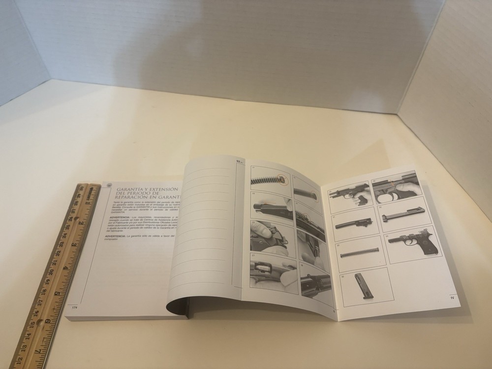 OEM Instruction Manual for Beretta Model 92 A1