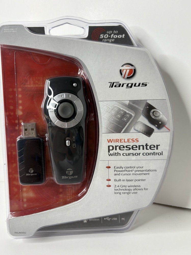 Targus Wireless Presenter With Cursor Control And Laser Pointer - Brand New