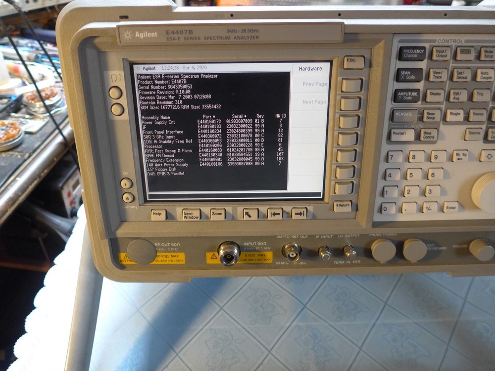 Agilent E4407B Spectrum Analyzer 26.5GHz with options
