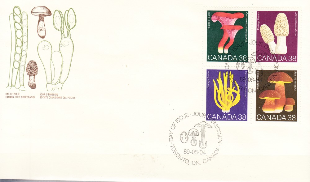 W CANADA 1245-1248a FDC MUSHROOMS