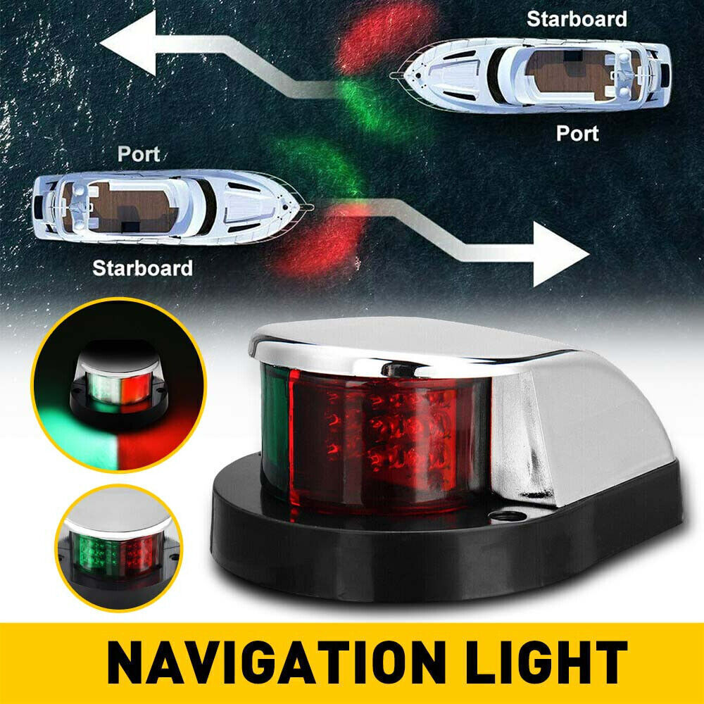 For Boat Navigation Lights Red-Green LED Marine Navigation Light Boat Bow Lights